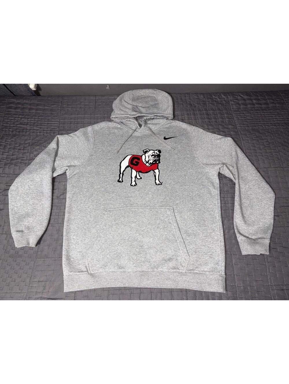 Men's Nike Heather Gray Georgia Bulldogs Legacy Retro Pullover Hoodie